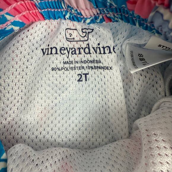 Vineyard Vines Toddler Boy Swim Trunks‎ Shorts Floral Pink Blue 2T - Picture 3 of 4